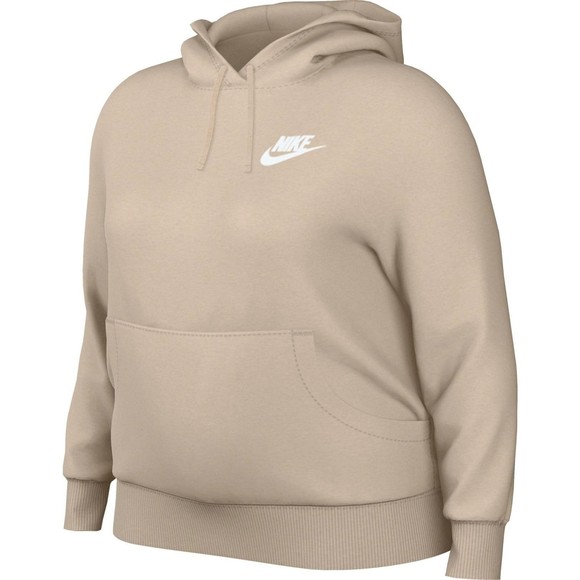 Nike Sportswear Club Fleece Hoodie Sanddrift/White, Women's Plus Size 3X - Picture 11 of 12